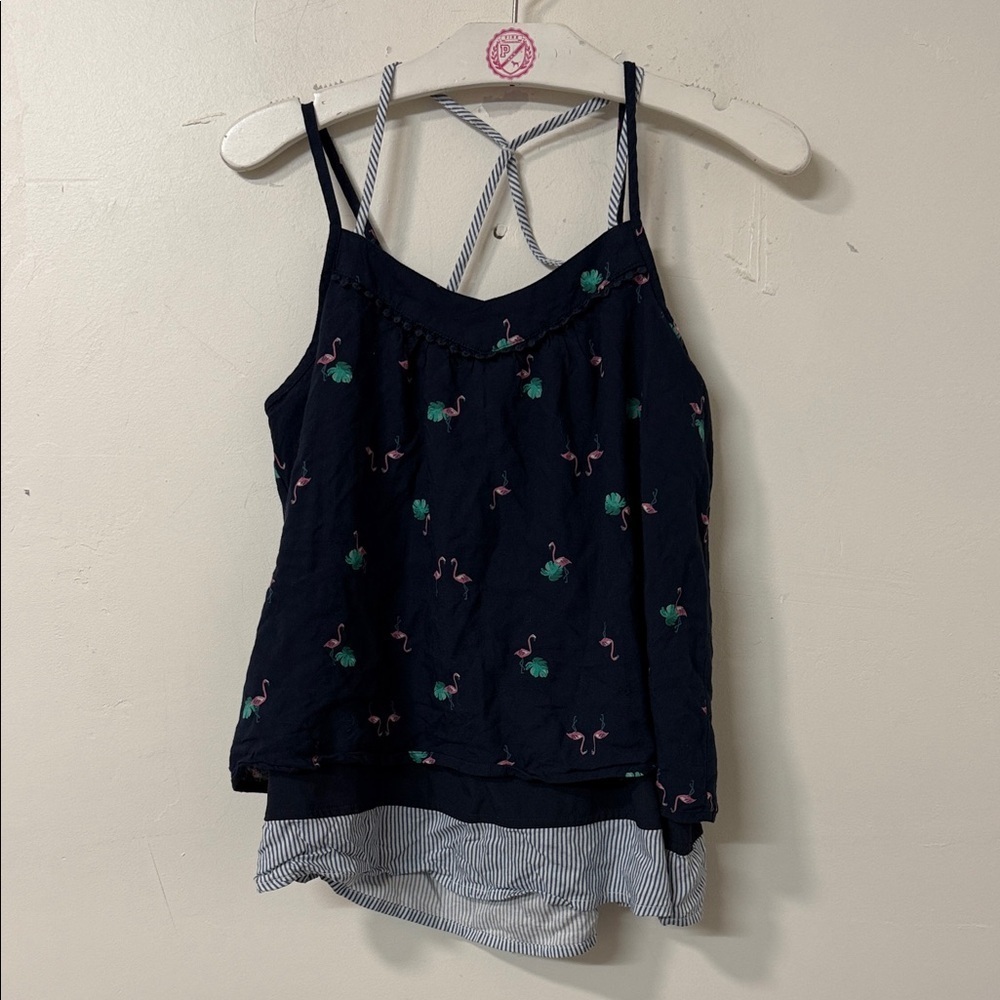 Abercrombie Kids Navy Flamingo Tank Top